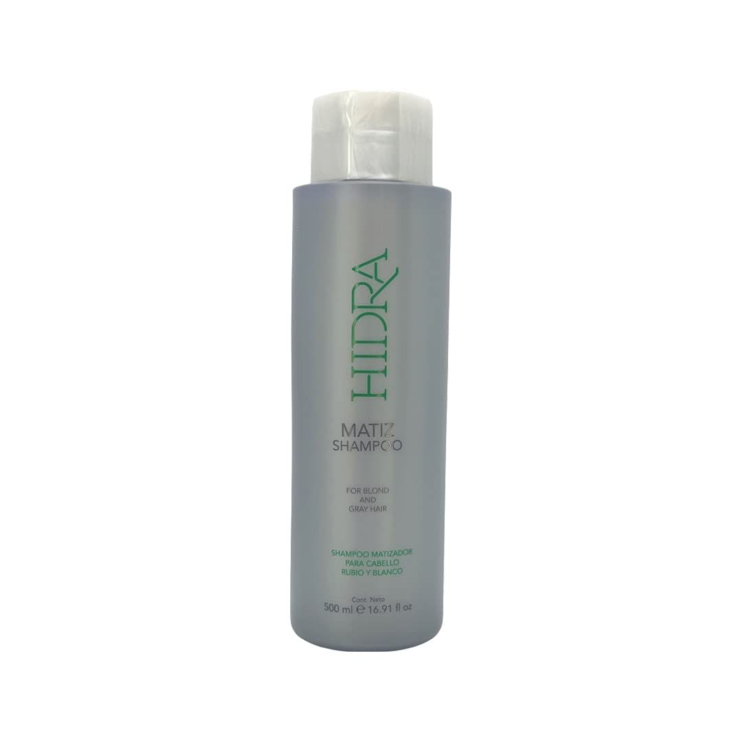 Hidra Matiz Shampoo for blonde gray hair (matizador para cabello rubio) 500ML - 16.9 oz