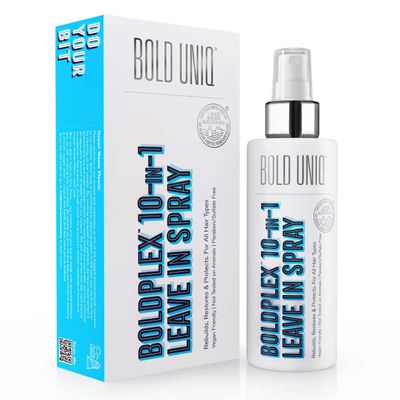Boldplex Heat Thermal Protectant -10-in-1 Leave in Treatment Spray For Frizzy, Dry, Damaged, Colored, Broken, Curly Bleached Hair Types- Paraben Sulfate-Free. Cruelty Free, 100 Vegan. 5.9 Fl.Oz