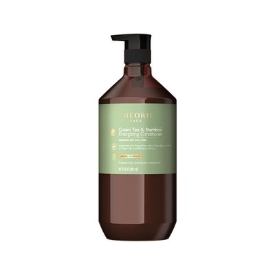 Theorie Green Tea Bamboo Energizing Conditioner - Irresistible Scent of Green Tea, Jasmine, Amber Cypress - For Damaged Dull Hair - Color Keratin Safe - 800mL