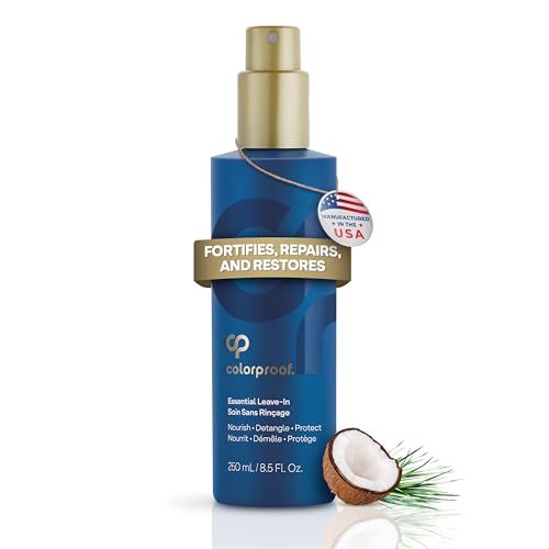 Colorproof Leave-In Treatment Spray 8.5 Fl. Oz. Heat Protection Spray for Hair, Smoothing and Detangling Spray with Color Protection, Coconut Lemongrass Scent