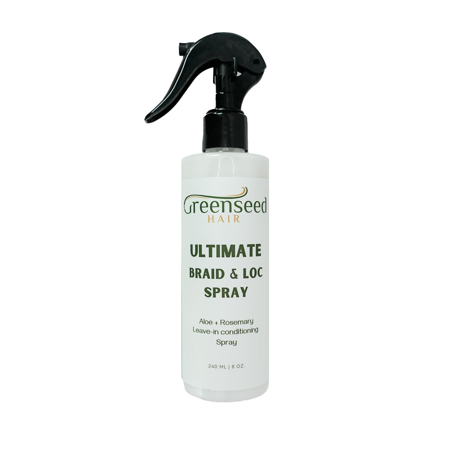 Greenseed Hair Ultimate Braid and Loc Spray, Leave-In Conditioner, Detangler, 8 oz