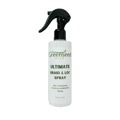 Greenseed Hair Ultimate Braid and Loc Spray, Leave-In Conditioner, Detangler, 8 oz
