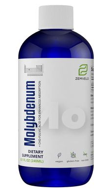 Liquid Ionic Molybdenum 3 Month Supply Trace Mineral Body Disposition Energy Support Restful Sleep