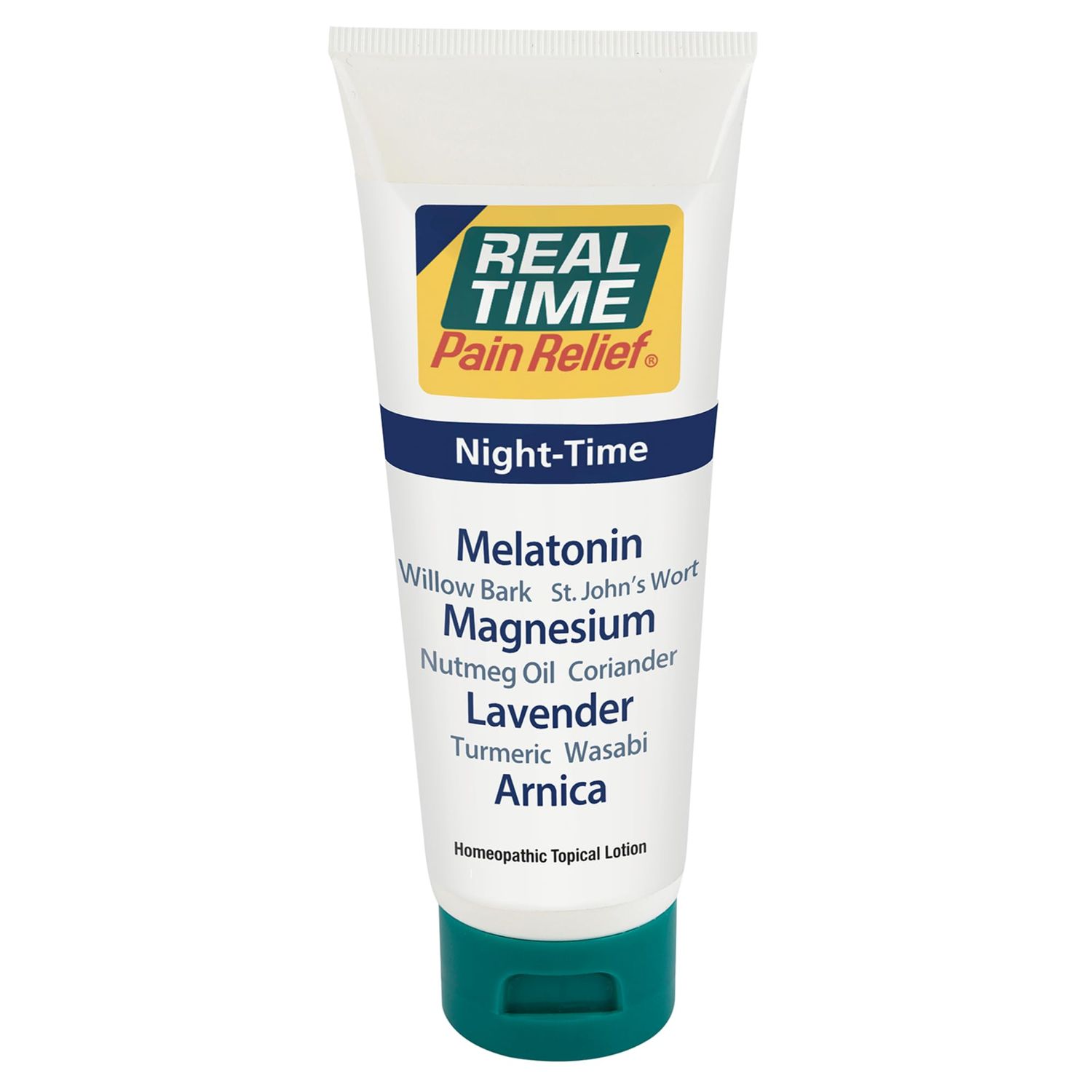 Real Time Pain Relief Night-Time Cream - 3oz Tube Sleep Aid with 21 Natural Ingredients Relieves Joint and Muscle Discomfort for More Restful Sleep Includes Melatonin, Lavender, Magnesium