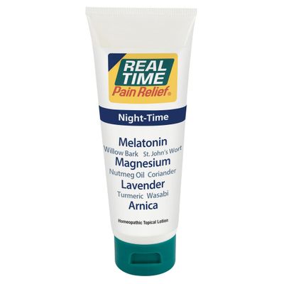 Real Time Pain Relief Night-Time Cream - 3oz Tube Sleep Aid with 21 Natural Ingredients Relieves Joint and Muscle Discomfort for More Restful Sleep Includes Melatonin, Lavender, Magnesium