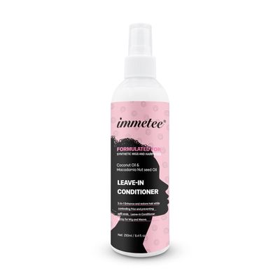 immetee Wig Spray, Wig Leave-In Hair Conditioner Spray, Wig Moisturing Hydrating Detangler Hair Spray for Wig Care Accessories. 250Ml8.4Fl. Oz(Formulated for Synthetic Wigs)
