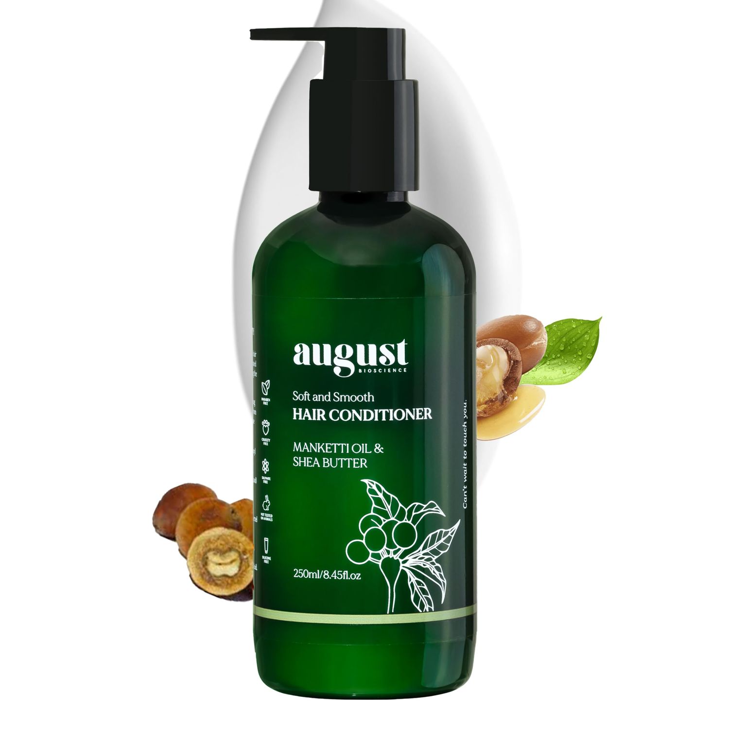 Deep Moisturizing Shea Butter Conditioner 250ml - Restore Strengthen with Manketti Seed Oil Hydrate Repair High Porosity Curl Conditioner Shea Moisture Protein Treatment
