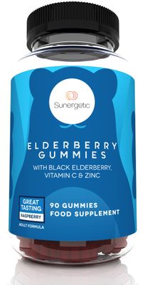 Premium Black Elderberry Gummies - Black Elderberry with Vitamin C Zinc - Helps Support Immune System - Great Tasting Sambucus Elderberry Gummies - Raspberry Flavored Elderberry Gummies - 90 Gummies