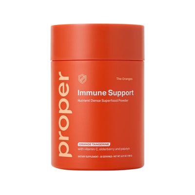 Proper, The Oranges Immune Support Supplement. Orange Tangerine Drink Mix. Elderberry Vitamin C and Zinc Complex with Echinacea, Immunity Vitamins, Phytonutrients and Gut Health Probiotic