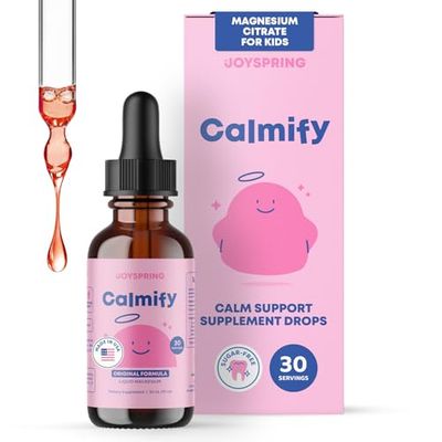 JoySpring Magnesium Citrate Liquid for Kids - Sugar Gluten-Free Magnesium Supplement with Chamomile Passion Flower - Calm Support for Kids Adults - 30 Servings