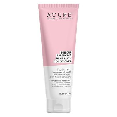 Acure Buildup Balancing Hemp Apple Cider Vinegar Conditioner 100 Vegan Resets Balances Hair for Styled, Swim Harsh Conditions Fragrance Free Formula 8 Fl Oz