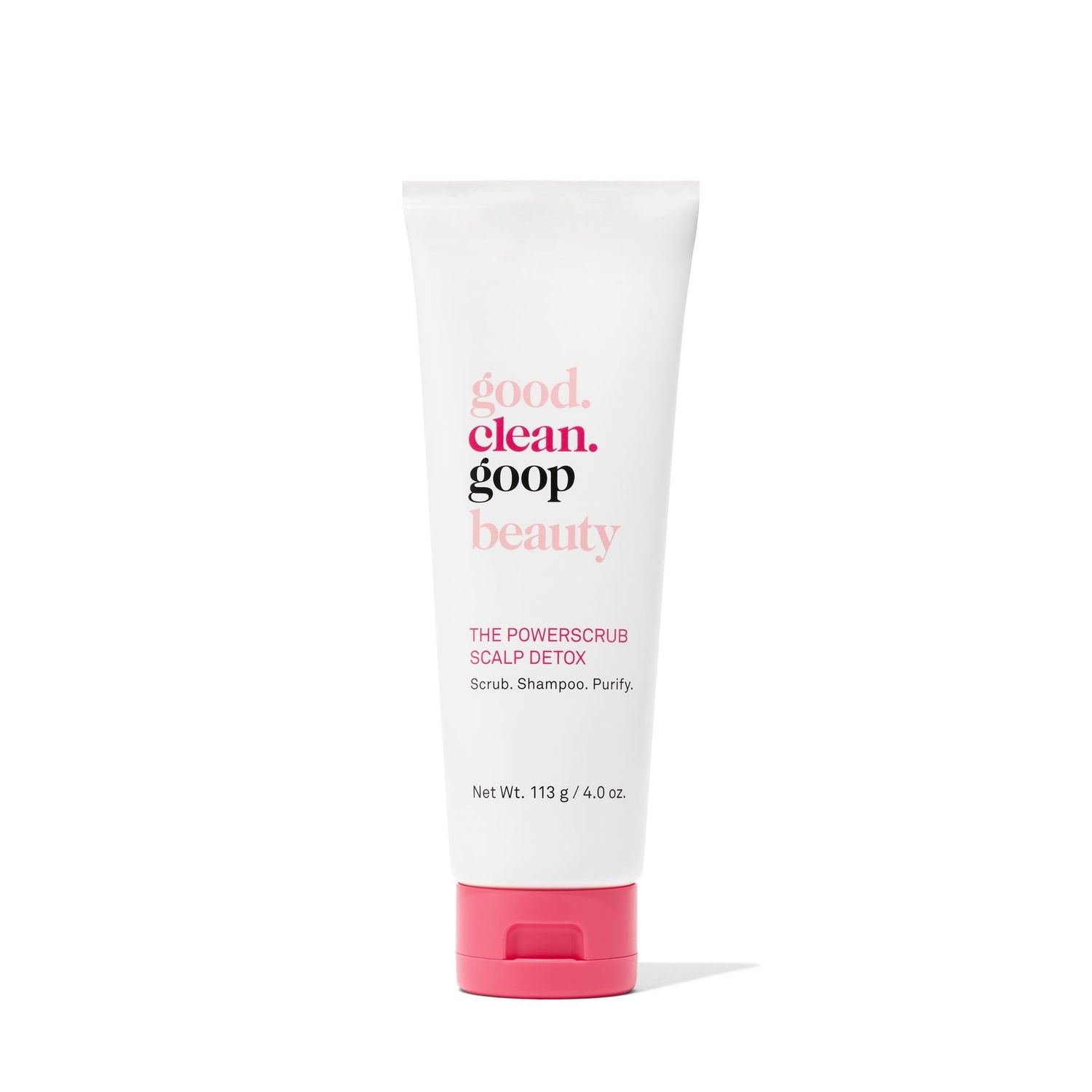 good.clean.goop beauty The Powerscrub Scalp Detox Clarifying Shampoo to Detoxify Hair and Scalp Salt Scrub with Vitamin E, Amino Acids Chlorella Extract Cruelty-Free Vegan Shampoo 4 Fl oz
