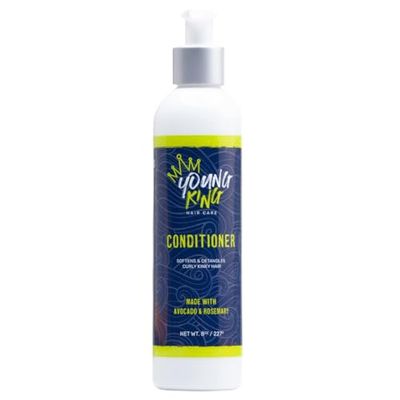 YOUNG KING HAIR CARE Kids Conditioner For Boys Soften, Nourish and Detangle Natural Curls Plant-Based and Harm-Free 8.02 oz