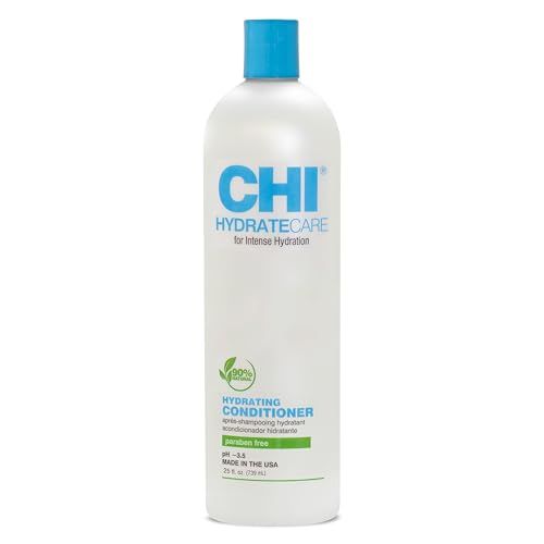 CHI HydrateCare Hydrating Conditioner, Balances Hair Moisture and Protects Against Damage and Hair Breakage, Sulfate, Paraben, Cruelty-Free, 25 Oz