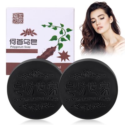 FAIRYTALESPACE Polygonum Shampoo Bar,Shouwu Hair Shampoo Soap,Deep Cleansing Hair Scalp,Refreshing Oil Control Nourishing Hair for All Hair Types (2pcs)
