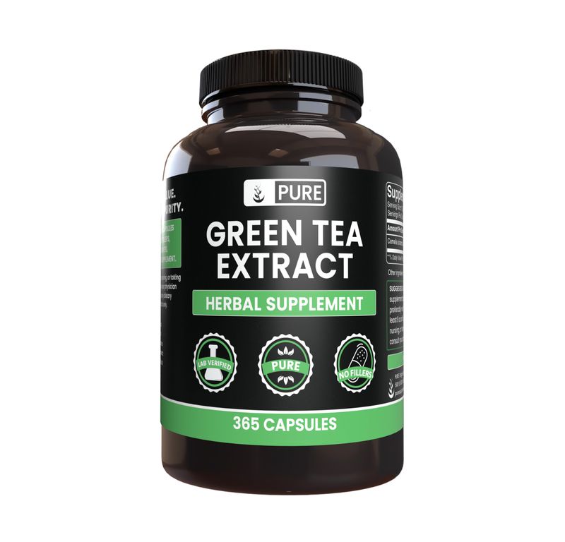 Pure Original Ingredients Green Tea Extract (365 Capsules) No Magnesium Or Rice Fillers, Always Pure, Lab Verified
