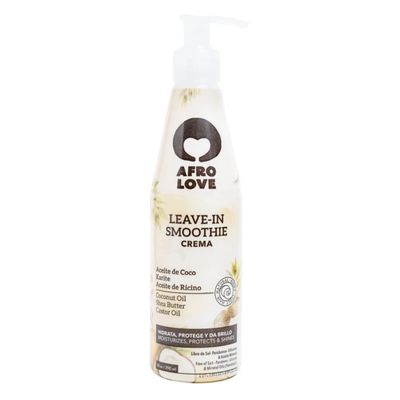 Afro Love Leave-In Conditioner for Curly Hair - Hydrating Frizz Control - Curl Defining Cream with Coconut Oil, Shea Butter Castor Oil - Sulfate-Free, Silicone-Free, Paraben-Free - 10 oz