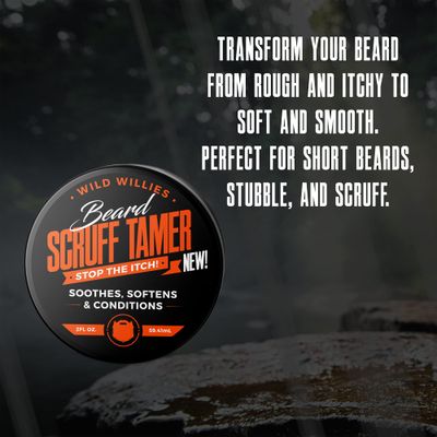 Wild Willies Beard Cream - Scruff Tamer for Short Beards Stubble, Soothes Nourishes with Green Tea Extract Aloe Vera Gel