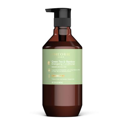 Theorie Green Tea Bamboo Energizing Conditioner - 400mL, Restorative Formula, Invigorating Scent, Color Keratin Safe