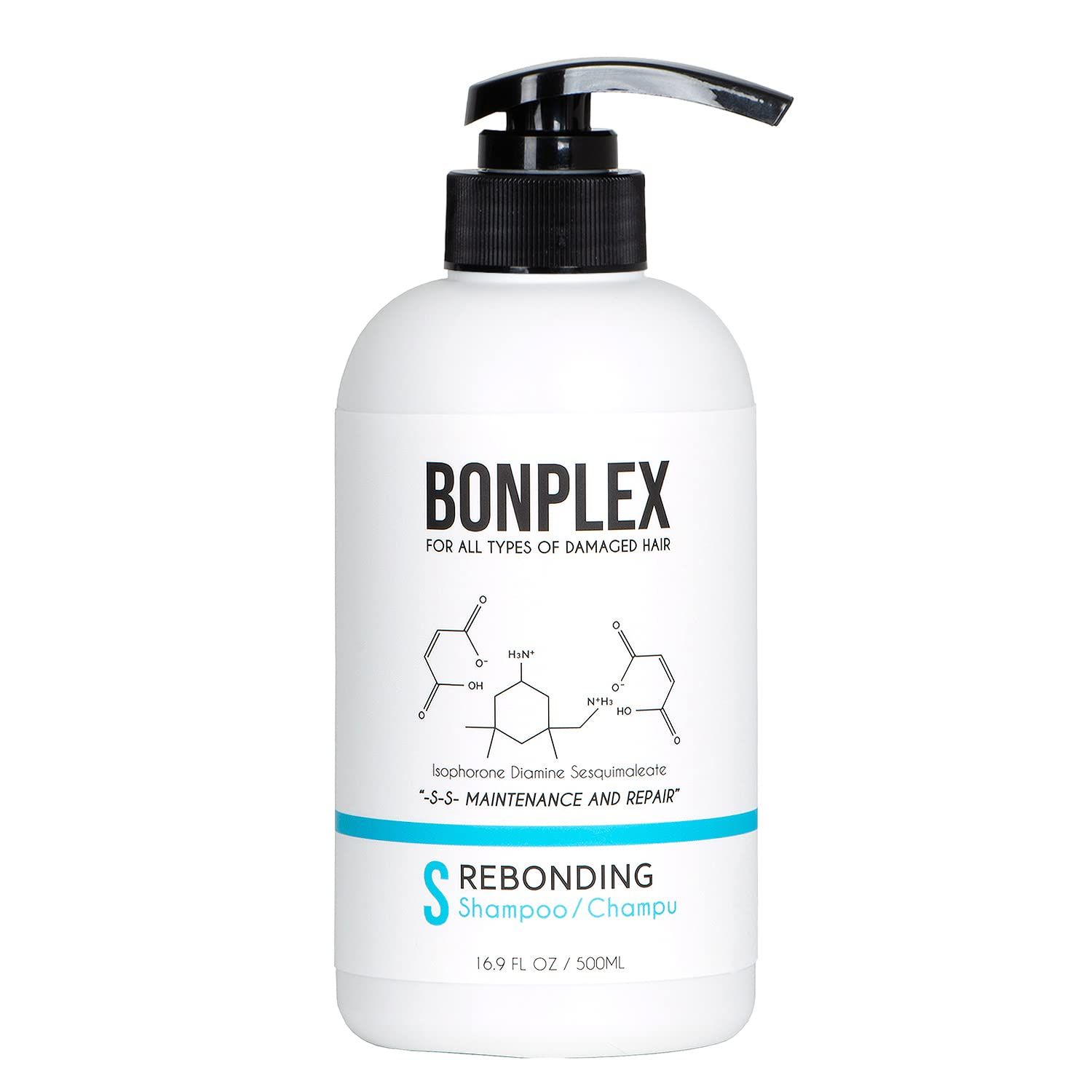 BONPLEX Rebonding Shampoo For All Hair Types For Damaged, Dry, Brittle, Colored, Permed, and Chemically-Treated Hair Safe for Hard Water Reconnect Broken Disulfide Bonds