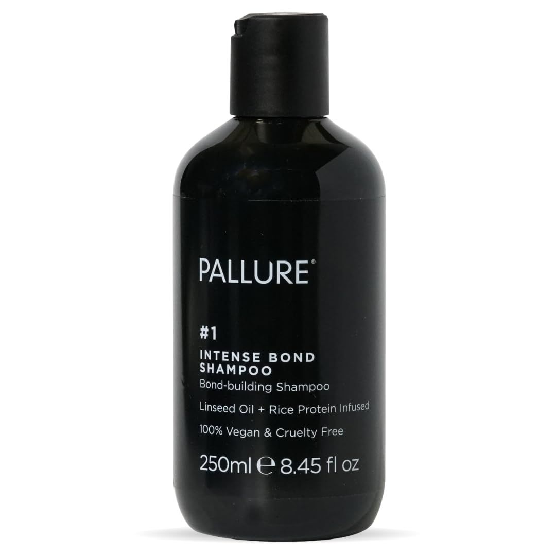 Pallure No. 1 Intense Bond Building Hair Repair Shampoo For Thicker, Voluminous, Fuller Hair With Linseed Oil And Rice Protein, 250 ml