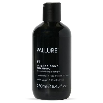 Pallure No. 1 Intense Bond Building Hair Repair Shampoo For Thicker, Voluminous, Fuller Hair With Linseed Oil And Rice Protein, 250 ml