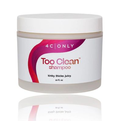 4C ONLY Too Clean Shampoo 10 oz Jar - Salon Quality Curly Hair Shampoo for 4C Curl Pattern, Moisturizing Natural Hair Shampoo for Black Women and Men