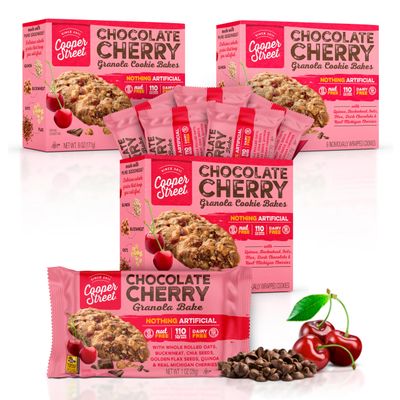 Cooper Street Cookies Chewy Granola Bakes, Chocolate Cherry, 1 Ounce (18 Count)