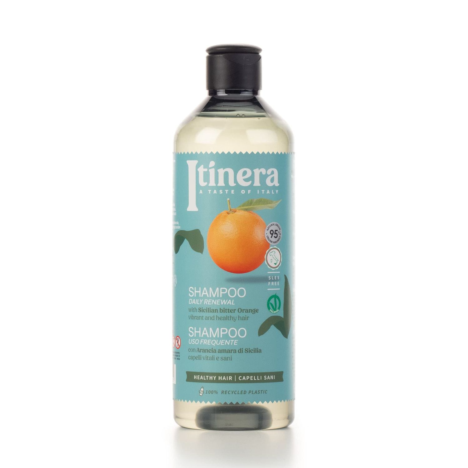 IT NERA Itinera Daily Renewal Shampoo with Sicilian Bitter Orange (12.51 fl oz) - for Vibrant and Healthy Hair - Vegan Friendly - 95 Natural Origin Ingredients