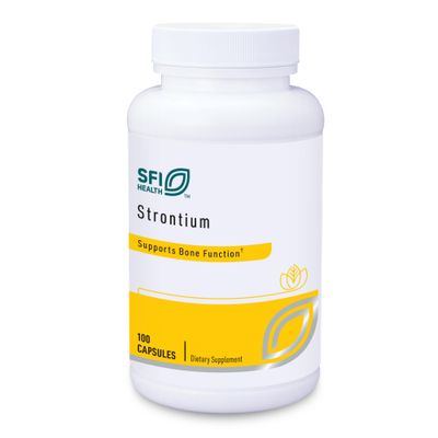 Klaire Labs Strontium - Hypoallergenic 300 Milligrams Bioavailable Strontium Citrate for Bone Tissue Support (100 Capsules)