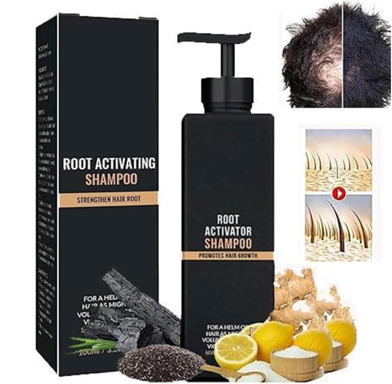 Root Activator Shampoo, Hair Growth Root Activator Shampoo, For Anti-Hair Loss, Natural Formula for Men and Women 100ML