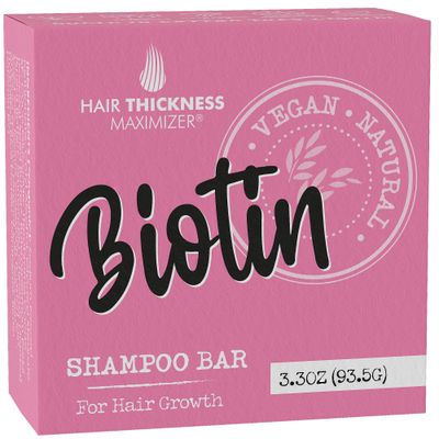 Biotin Hair Growth Shampoo Bar. Eco-Friendly, No Harsh Chemicals, Color Safe, pH Balanced. Solid Shampoo Bar Equal To 3 Liquid Bottles. Zero Plastic, USA Made, Strengthening Dry Hair Relief