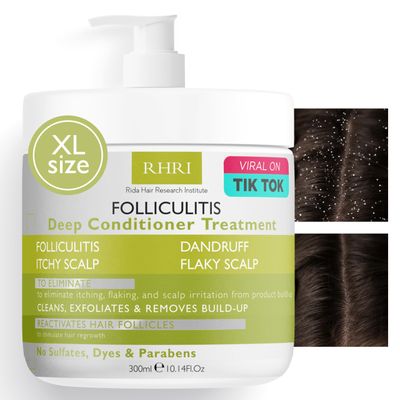 Folliculitis Deep Conditioner Effective Scalp Treatment for Seborrheic Dermatitis, Psoriasis, Dry Itchy Scalp, Dandruff Treatment Nourishes Oily Hair and Promotes Healthy, Hydrated Hair Treatment