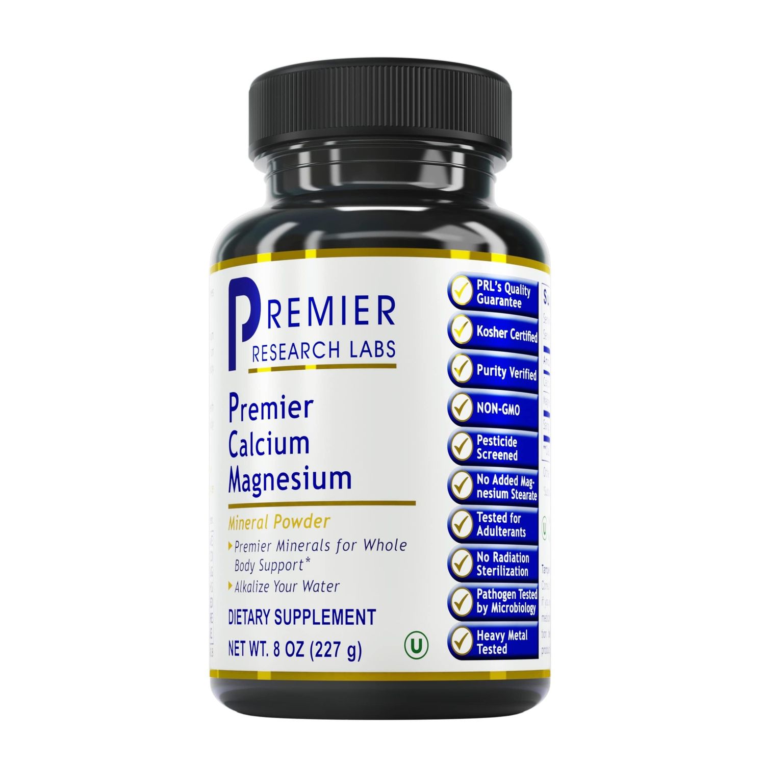 Premier Research Labs Calcium Magnesium - from Sango Coral Calcium - for Tooth Care, Bone Joint Health - No Fillers or Additives - Supplements for Healthy Alkaline pH - Kosher - 8 oz