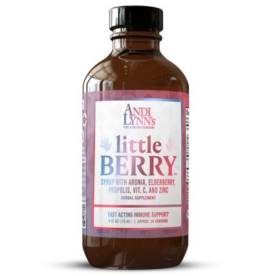 Andi Lynn s LittleBerry, Elderberry Syrup for Kids - Organic Vitamin C Zinc, Herbal Supplement - Fast-Acting Immune Support, 4oz - Pure Elderberry Syrup for Children&#39;s Wellness