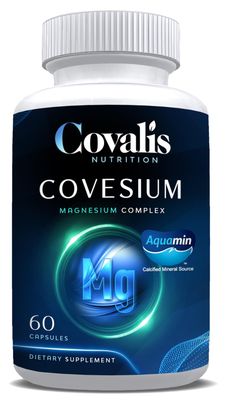 Covalis Nutrition Covesium Magnesium Complex Supplement 5 Types of Magnesium - Hydroxide, Glycinate, Citrate, Malate, Oxide Muscle Function 60 Capsules