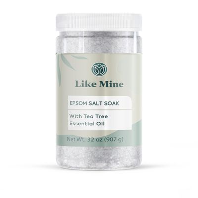 Like Mine Epsom Salt Soak with Tea Tree Essential Oil, 2 lb, Bath Foot Soak Magnesium Sulfate Blend