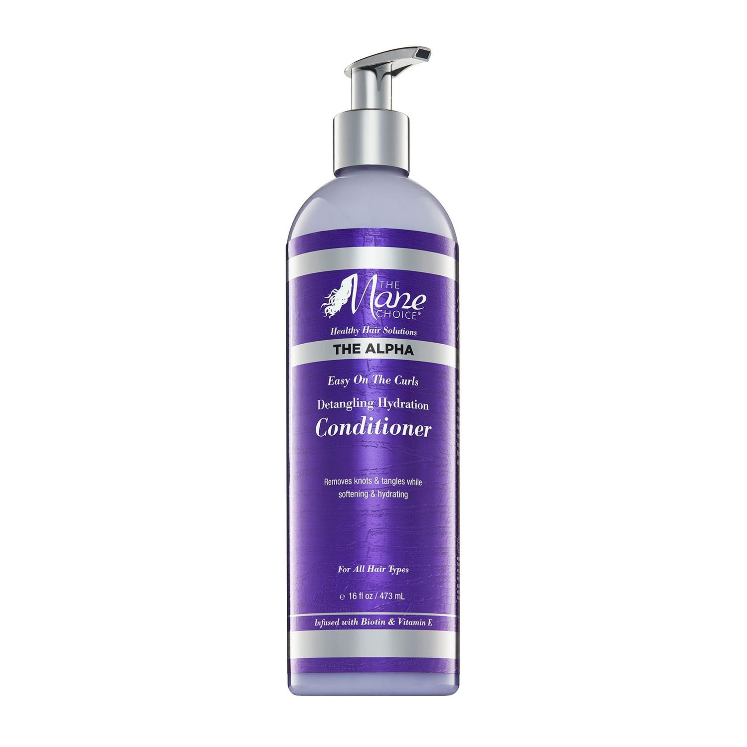 The Mane Choice The Alpha Easy On The Curls Hydration Curly Hair Conditioner, Nourishing Detangling Conditioner Enriched with Biotin Vitamin E, Sulfate Paraben-Free, 16 oz