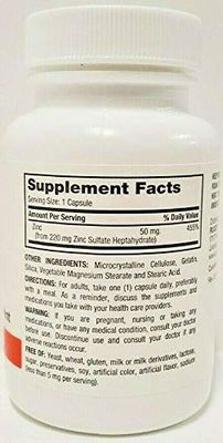 Rugby Zinc 50 mg 100 Capsules