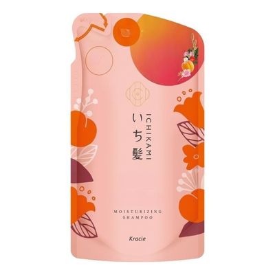 Tokyosupersale Ichikami Moisturizing Care Shampoo Refill, 330ml, Cuticle Smoothing Formula, Kracie