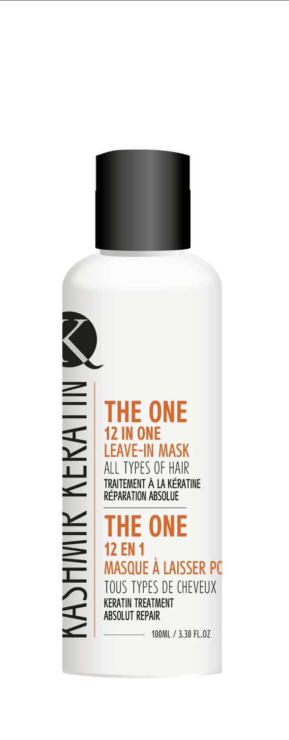 Kashmir Keratin THE ONE Leave In Conditioner 12 in 1 Hair Treatment, for Damaged Hair Repair Volumize Condition Sulfate-Free Spray Conditioner For all types of Hair 3.38 Fl.Oz.