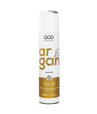 QoD PRO Argan Shampoo For Dry, Damaged, Frizzy and Dull Hair Promotes Shine and Softness With Argan Oil 300ML - 10fl oz