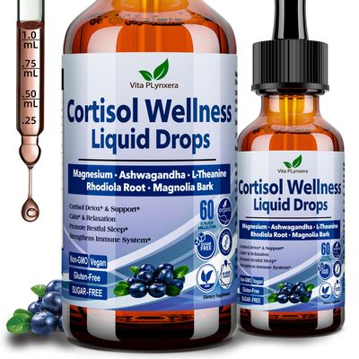 Cortisol Supplements for Women Men, 17-in-1 Cortisol Reducer Detox Manager w. Magnesium Glycinate Ashwagandha, L-Theanine, Phosphatidylserine, Hormone Balanced for Women, Mood Focus, Sleep Support