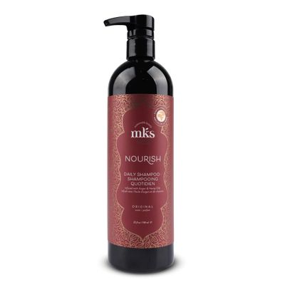 MKS eco Nourish Shampoo, Original Scent - 25 fl oz - Cleanses, Strengthens Repairs - Ideal for Fine Hair, Safe for Color Treated Hair - Moroccan Argan Oil, Hemp Seed Oil - Vegan, Cruelty Free