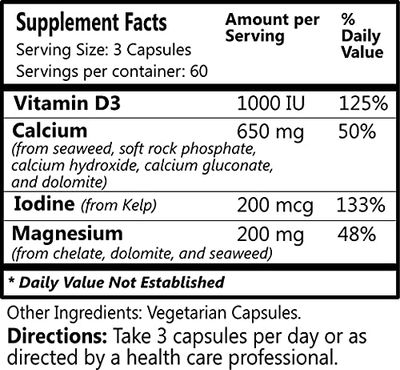 Daily Manufacturing Ocean Elements (Calcium Magnesium, Iodine, Vitamin D3)
