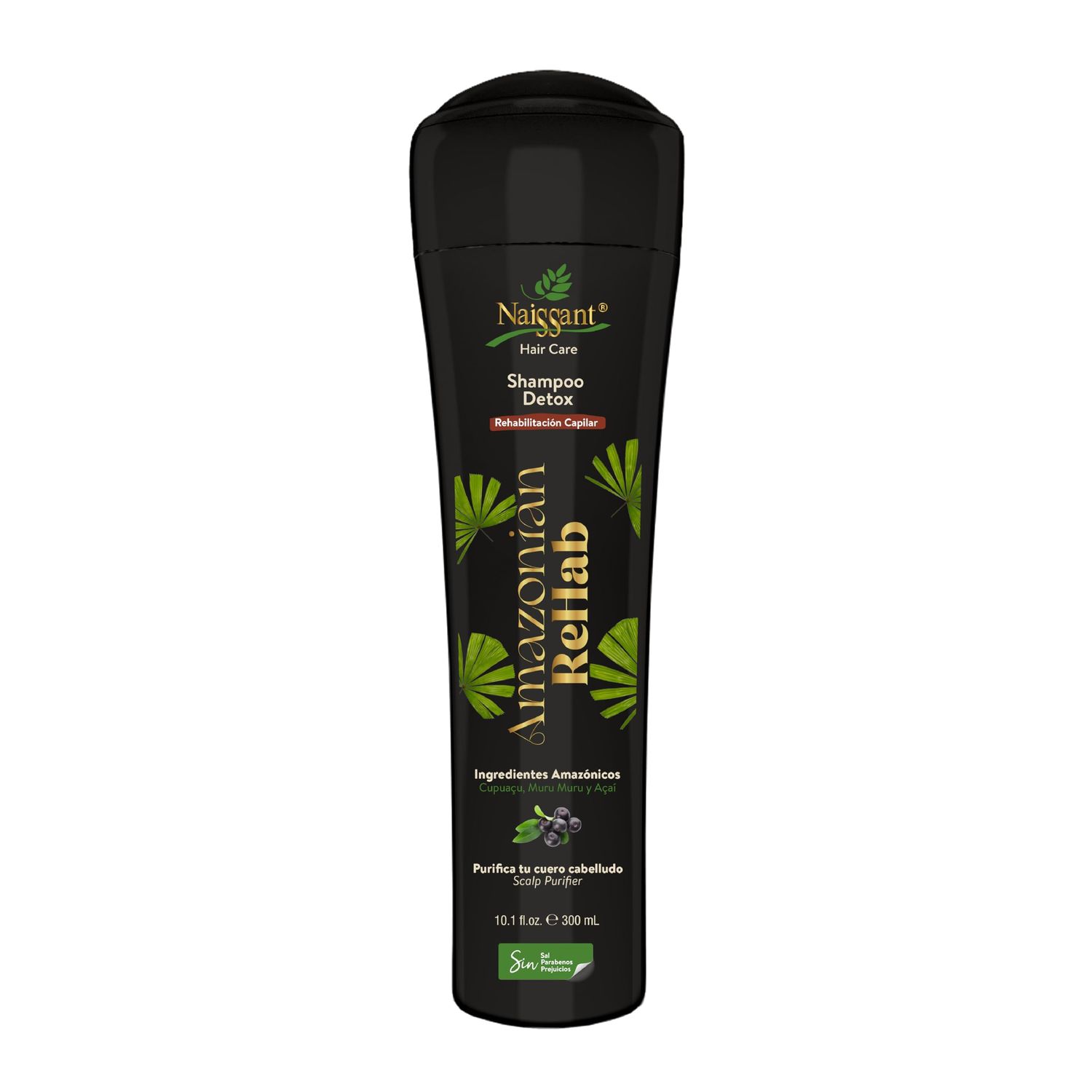 naissant Amazonian Rehab Hair Care Detox Shampoo Enriched with Muru Muru, Cupua u, and A a Nourishing Shampoo for Lightweight, Soft, and Damaged Hair Repair (10.1 fl oz)
