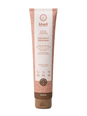 KHADI COCONUT SHIKAKAI Ayurvedic conditioner, 100 natural, silicone-free, Coconut Shikakai rich conditioning, silky shine, reduces frizz defines curls, vegan hair care organic beauty 6.7 oz