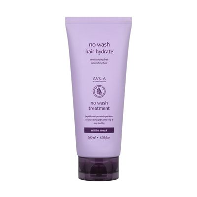 AVCA No-Wash Hair Treatment with White Musk for Smooth, Shiny, and Frizz-Free Hair 200ml, 6.76fl. oz.