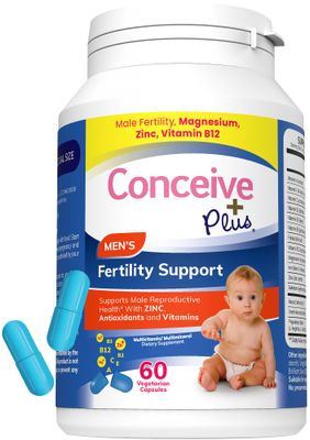 CONCEIVE PLUS Men&#39;s Fertility Support Male Fertility Supplement for Healthy Sperm, Daily Multivitamin for Men with Vitamin C, Vitamin E, Selenium, Zinc, 30 Days