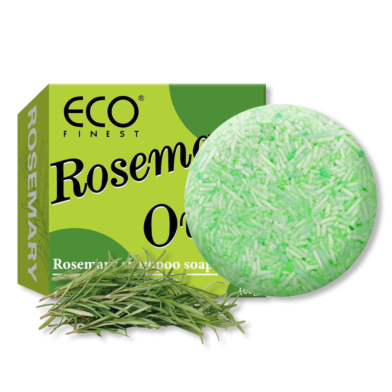 AKBAN Rosemary Oil Shampoo Bar for Hair Strengthening Volumizing, Rosemary Shampoo Soap All Hair Types, No Harsh Chemicals.